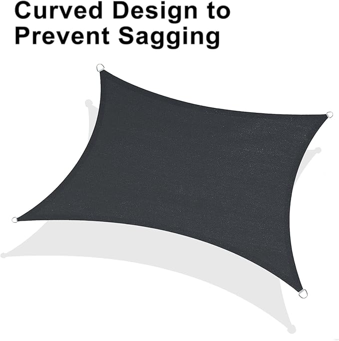 LOVE STORY Custom Size 7'x7' Graphite Grey Sun Shade Sail Rectangle UV Block - Image 6