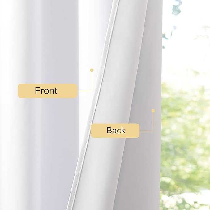 NICETOWN 100% Blackout Window Curtain Panels, Thermal Insulated Full Light - Image 5