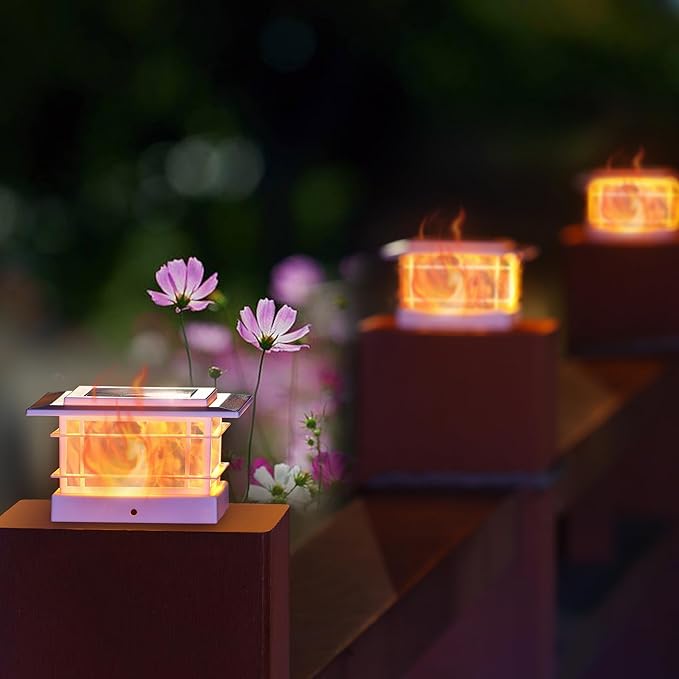 Dynaming 4 Pack Solar Post Cap Lights Outdoor - Image 6