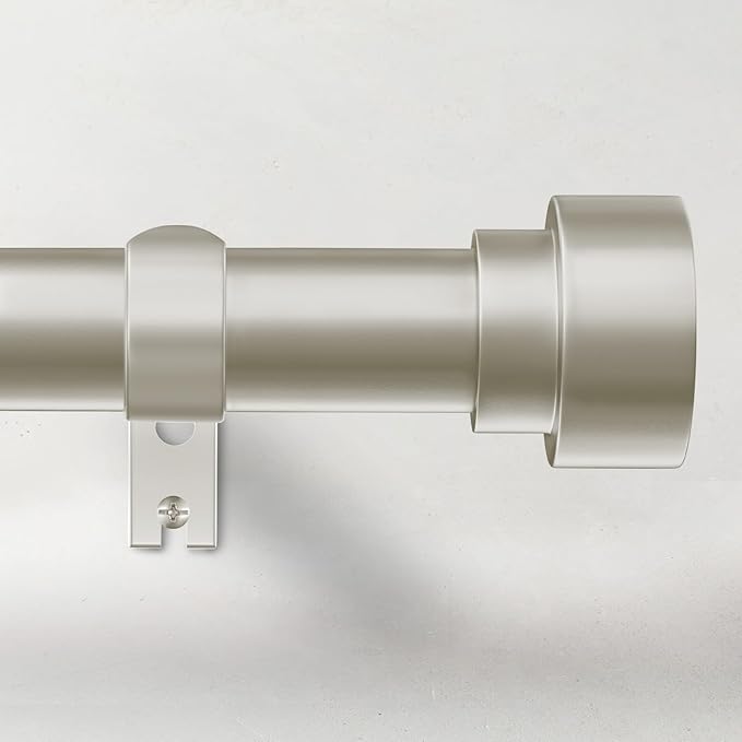 Time Forest Curtain Rods for Windows 66 to 120, 1 Inch Adjustable Heavy Duty by TimeForest