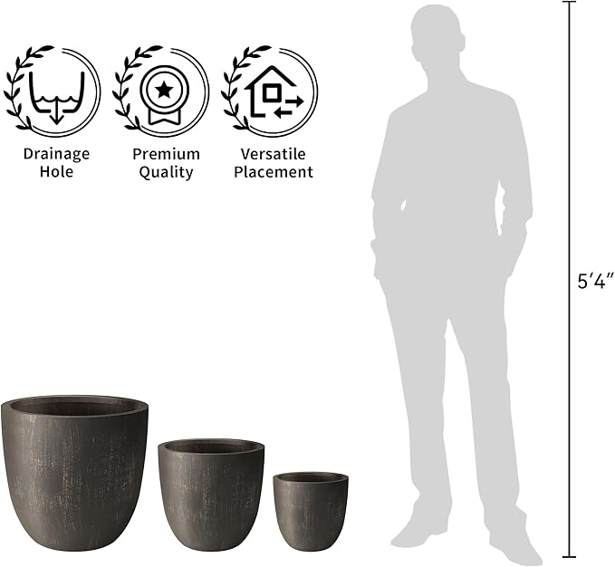 Kante 18", Outdoor Indoor Large Planter Pots - Image 7