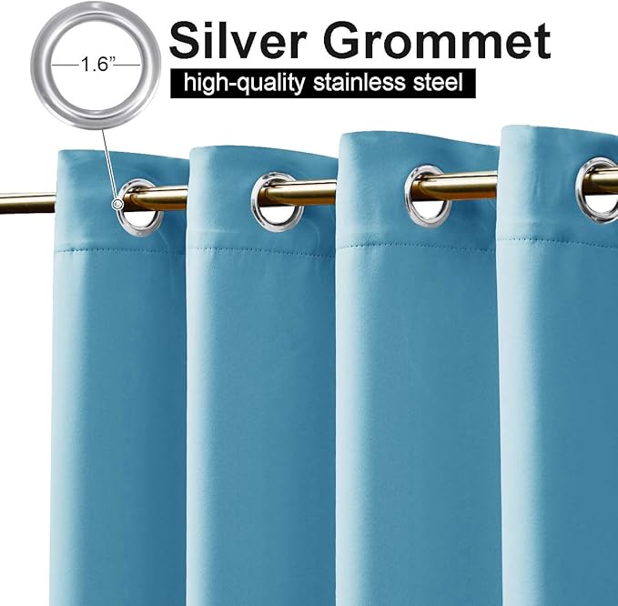 NICETOWN Outdoor Patio Curtains Long Drapes, Versatile Thermal Insulated Top - Image 2