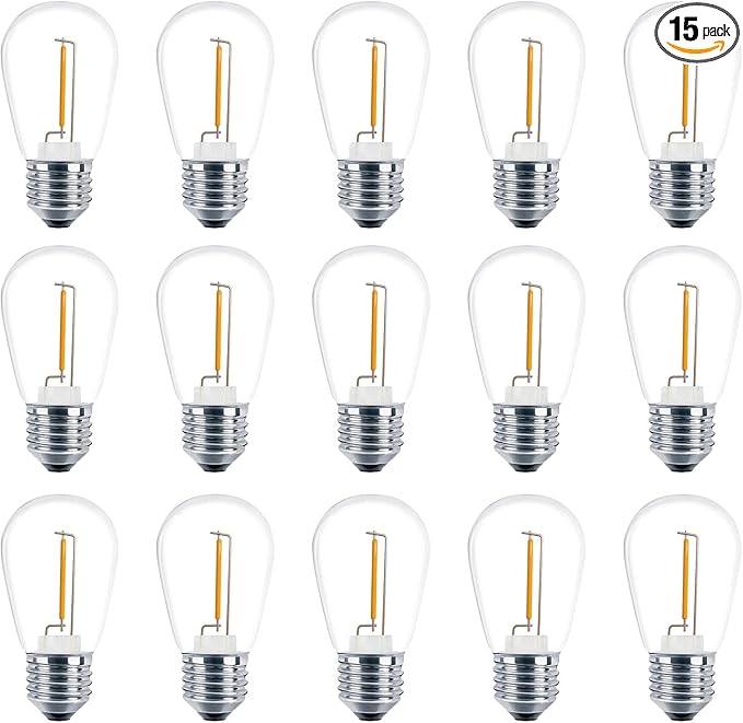 Meconard Shatterproof LED S14 Replacement Light Bulbs, E26 Medium Screw Base by Meconard