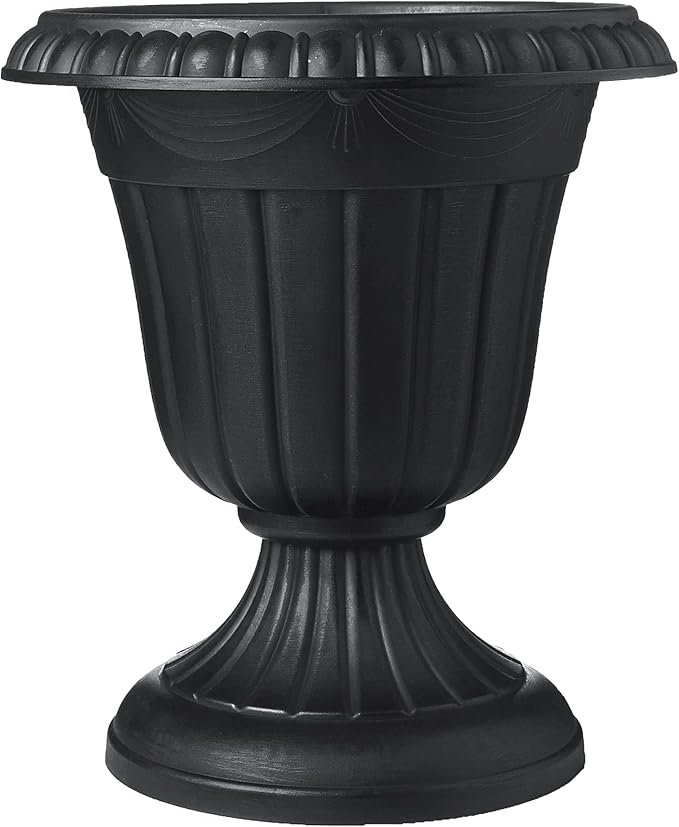 Arcadia Garden Products PL20BK Classic Traditional Plastic Urn Planter by Unknown