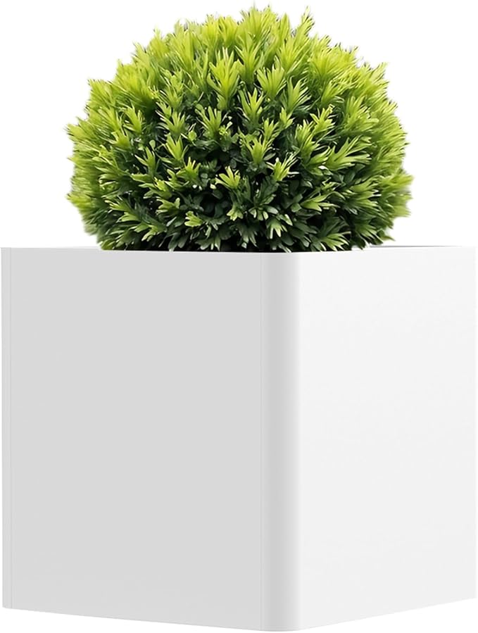 Large Outdoor Planter 26" L x 26" W x 26" H, Metal Square Planter by Gardenaire