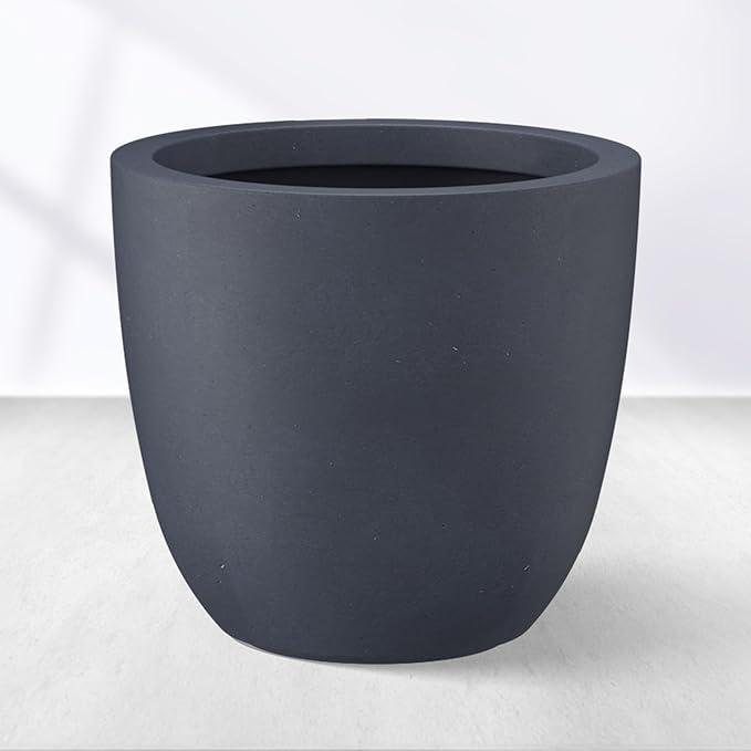 Kante 14 Inch Dia Round Concrete Planter, Indoor Outdoor Large Plant Pot by Kante