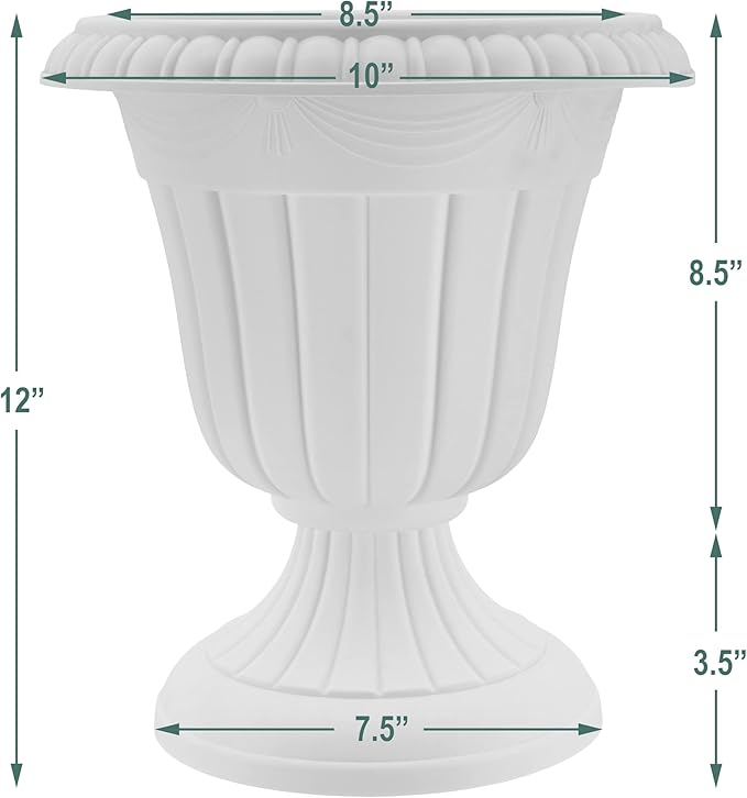 Arcadia Garden Products PL20CP Classic Traditional Plastic Urn Planter - Image 6