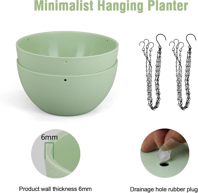 8 inch Small Hanging Planters Plant Pots - Image 4