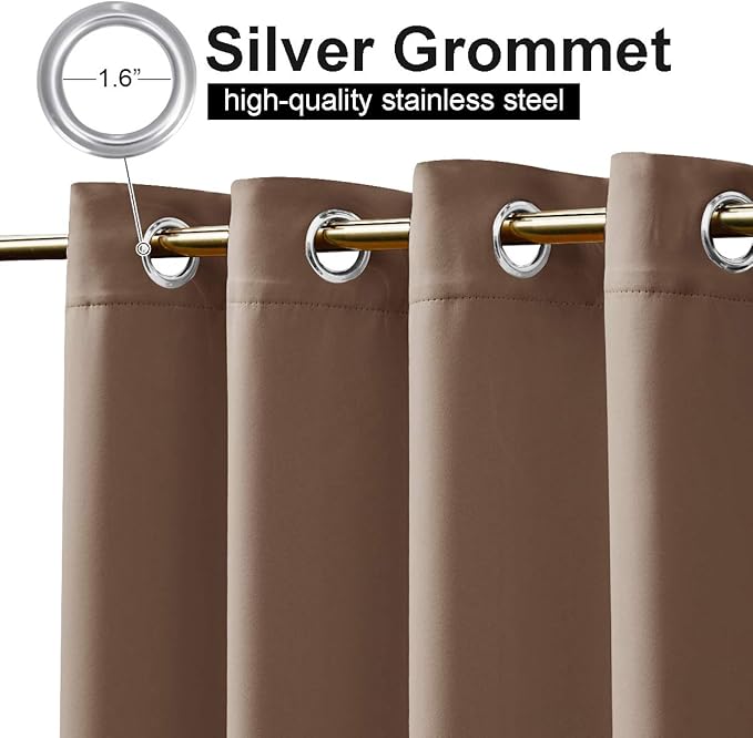 NICETOWN Outdoor Curtain for Patio Waterproof, Thermal Insulated Top & Bottom - Image 2