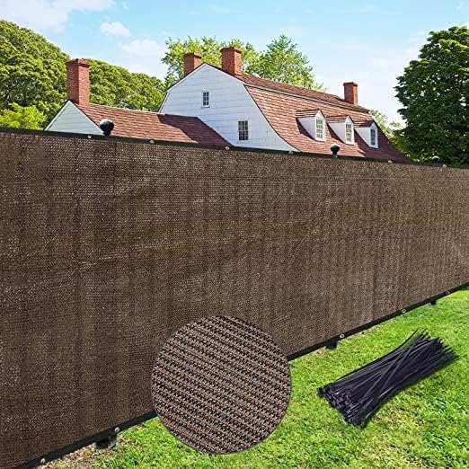 UPGRADE Privacy Fence Screen 5'x41' Brown Outdoor 90% Visibility Blockage 170 by UPGRADE