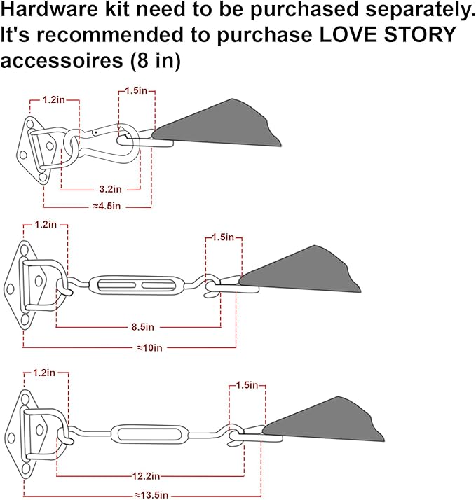 LOVE STORY Custom Size 14'x24' Butter Cream Sun Shade Sail Rectangle UV Block - Image 3