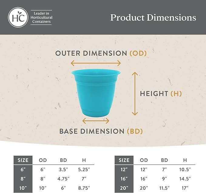 The HC Companies 16 Inch Eclipse Round Planter Pots - Image 5
