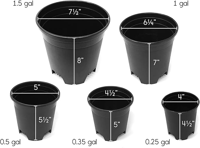 Wholesale Bulk Nursery Pot Black Plastic Planters 30-Pack 1 Gallon Pots - Image 4