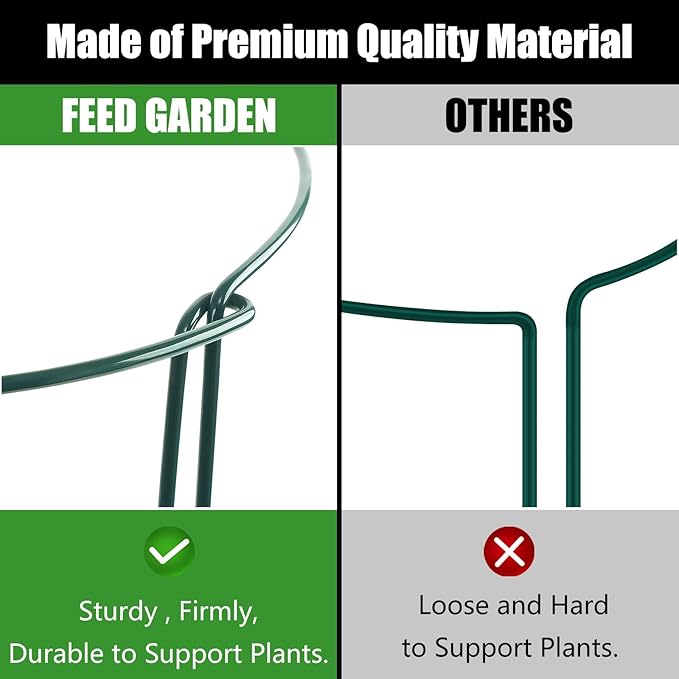 FEED GARDEN 6 Pack Plant Support Stakes, Peony Cages and Supports, Metal Garden - Image 5