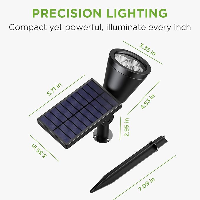 InnoGear Solar Lights Outdoor Lighting Waterproof Landscape Spotlights - Image 7