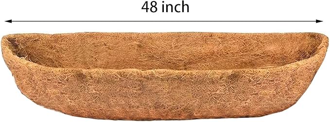2pcs 48" Garden Coconut Planter Liners Preformed Window Box Liners Natural - Image 2