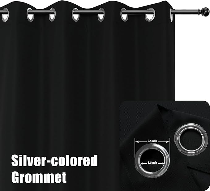 BONZER Outdoor Curtains for Patio Waterproof Thick Privacy Extra Wide Grommet - Image 2