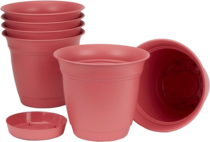 The HC Companies 8 Inch Eclipse Round Planter Pots by TheHCCompanies