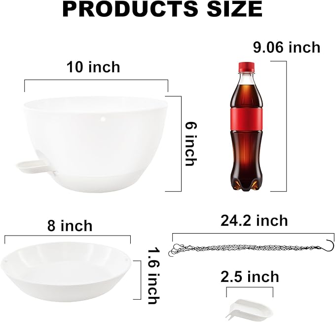 10 inch Hanging Planters for Indoor Plants, 3 Pack Self-Watering Hanging - Image 3