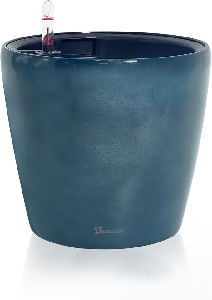 Dexceder 11x10 Inches Self Watering Planter Indoor Outdoor, Inner Pot Design by Dexceder