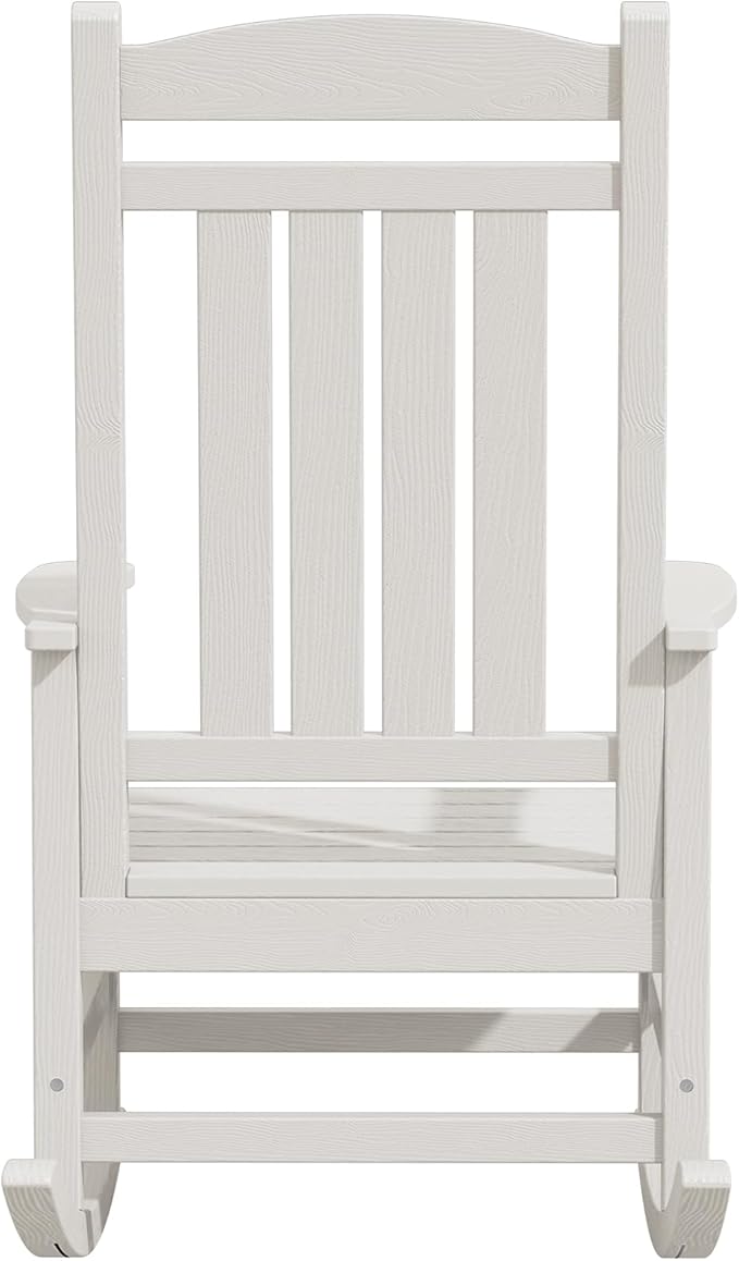 KINGYES Oversized Outdoor Rocking Chair Set of 4, High Density Polyethylene - Image 11