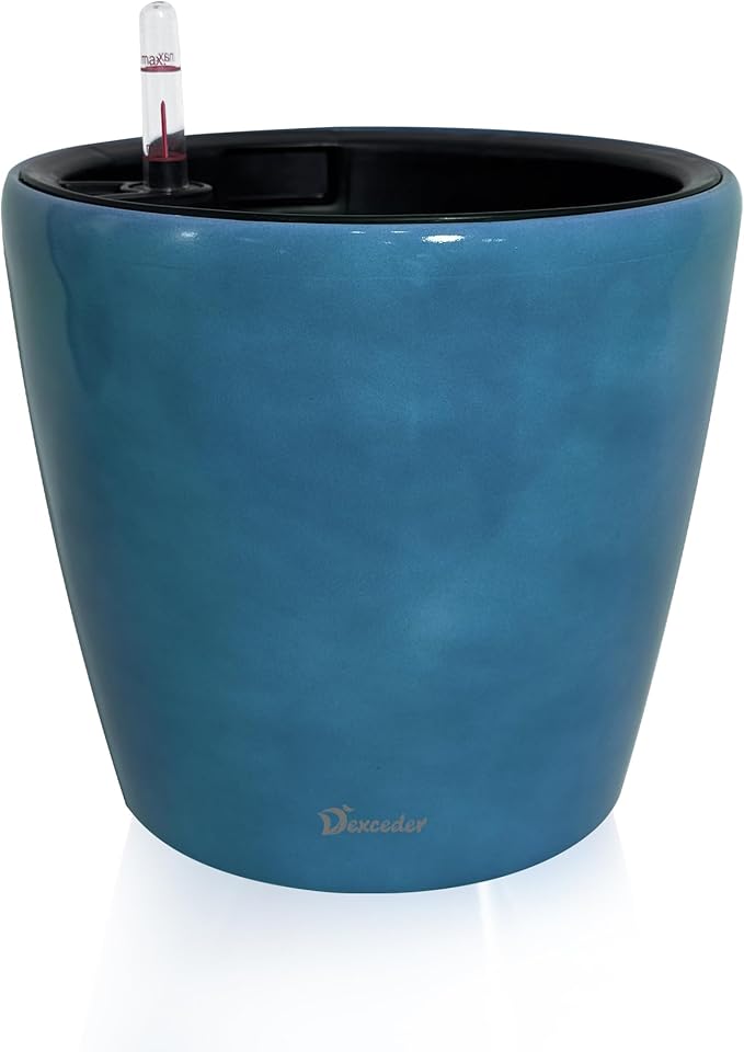 Dexceder 11x10 Inches Self Watering Planter Indoor Outdoor, Inner Pot Design by Dexceder