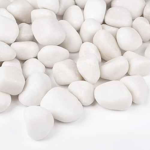 5 lbs White Rocks for Landscaping, 1-2 inch Decorative Rocks for Plants Indoor by OutdoorD%C3%A9cor