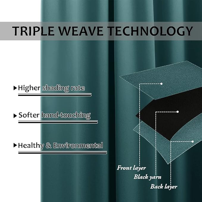 NICETOWN 2 Panels Outdoor Blackout Curtains - Image 5