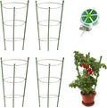 4 Pack Tomato Cage for Garden Plant Support, 18 inches Small Tomato Cages by HOYEJYOU