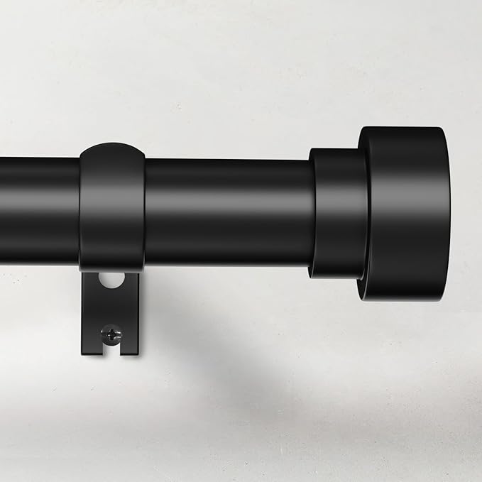 Time Forest Black Curtain Rods for Windows 32 to 150 Inch, 1 Inch Diameter by TimeForest