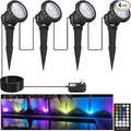 Spotlights Outdoor, RGB Color Changing Landscape Lights 12W 800lm 120V Plug in by COVOART