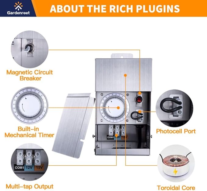 Gardenreet Black Brass Landscape Lighting Kit - Image 3