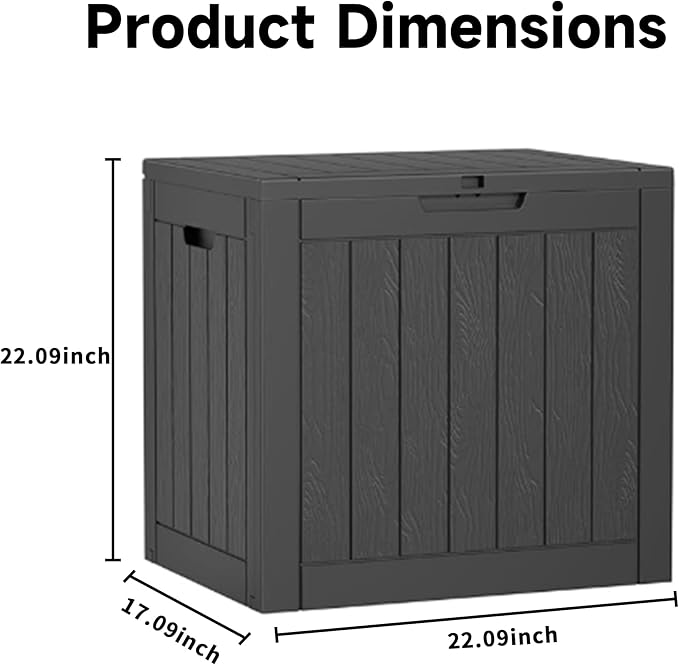 ROJIK 37 Gallon Outdoor Storage Box, Deck Box - Image 2
