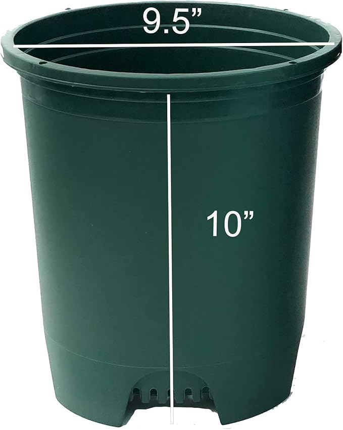 3 Gallon 10-Pack Nursery Pot Green Plastic Planters - Image 2