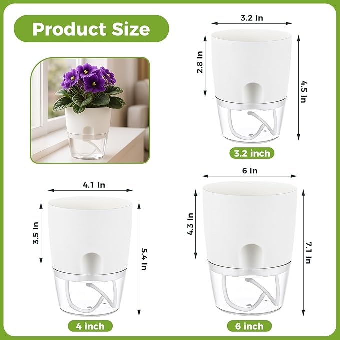 Planterhoma 12 Pack Self Watering Pots - Image 3