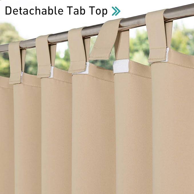 NICETOWN 2 Panels Outdoor Curtains - Image 6
