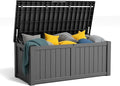 120 Gallon Resin Deck Box, Lockable Patio Outdoor Storage Box by OutdoorLivingPerfected