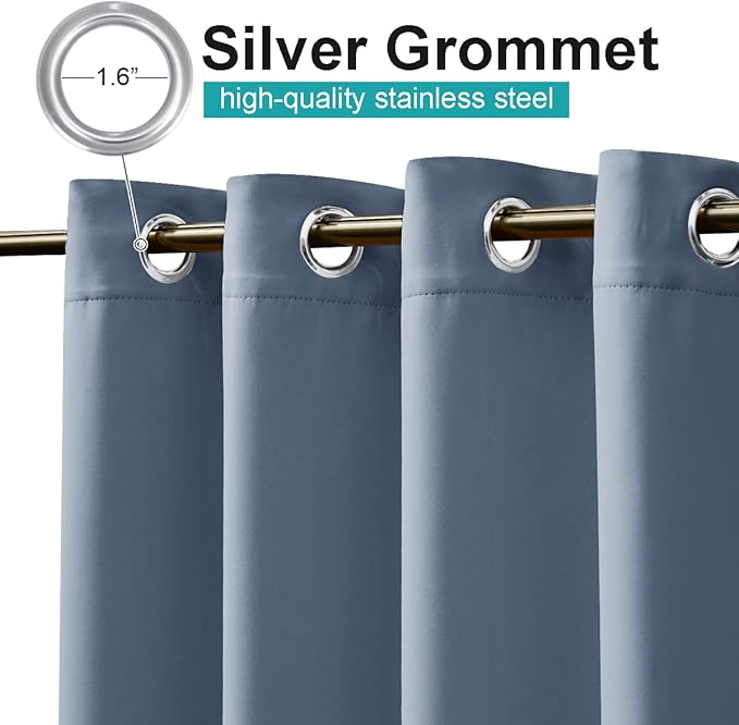 NICETOWN Stone Blue Outdoor Curtain - Image 2