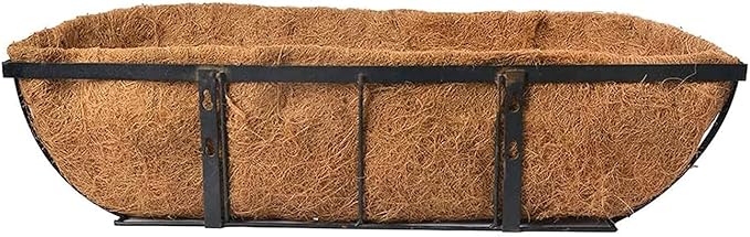 bboUod 2 pcs Garden Coconut Planter Liners Preformed Window Box Liners Natural - Image 5