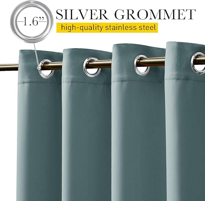 NICETOWN Outdoor Curtains for Patio Waterproof 108 inches Long 2 Panels - Image 4