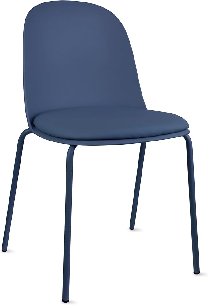 2xhome Parent Modern Stackable Armless Dining Chair | Plastic Shell Seat - Image 5