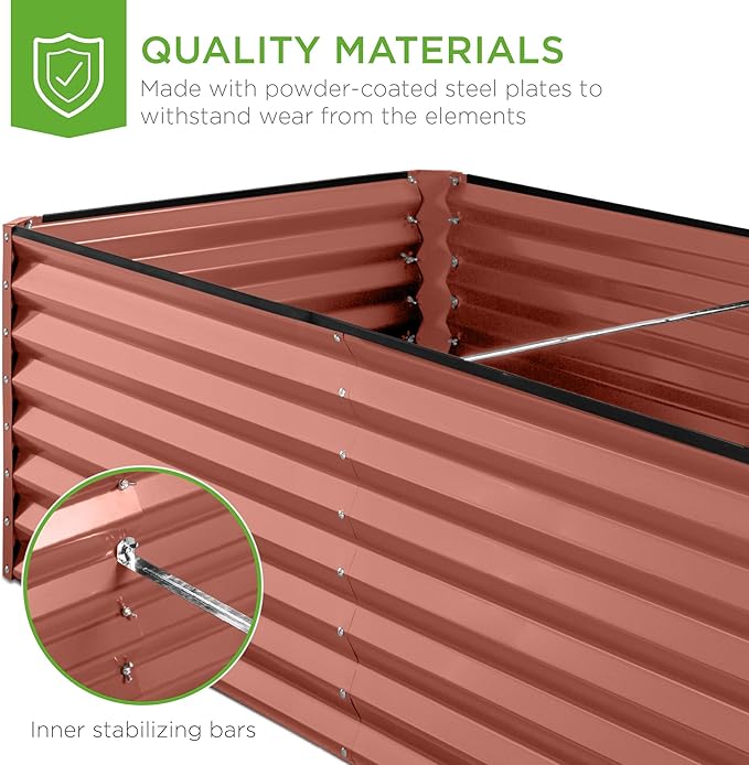 Best Choice Products 6x3x2ft Outdoor Metal Raised Garden Bed, Deep Root Box - Image 6