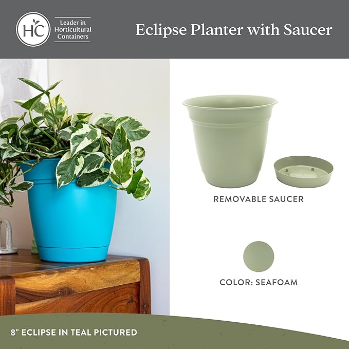 The HC Companies 10 Inch Eclipse Round Planter Pots - Image 2