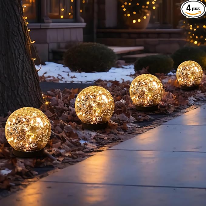 Solar Globe Lights Outdoor Waterproof-Solar Balls-Solar Garden Lights-Orbs by MLKNK