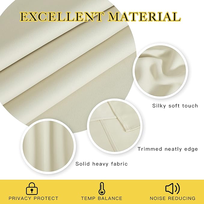 NICETOWN Blackout Sliding Door Curtain 84 inches Long, Grommet Patio Door - Image 5