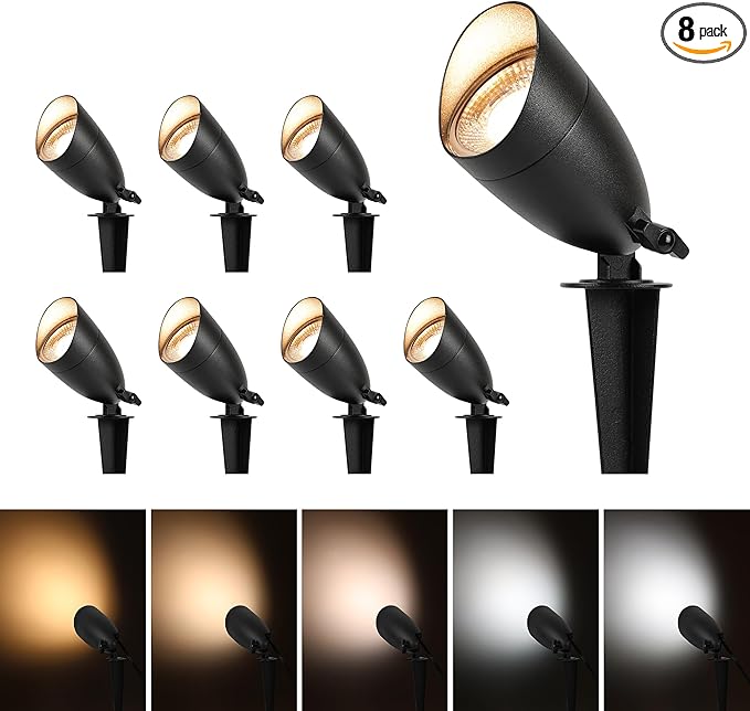 LUTEC 5CCT 12V Low Voltage Landscape Lighting Die-cast Aluminum Spot Lights by LUTEC