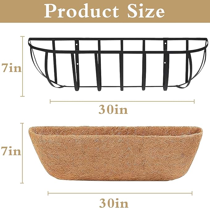 2pack 30-inch Window Sill Window Railing Planters - Image 7