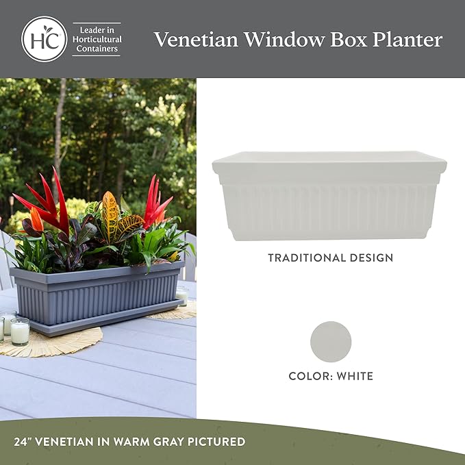 The HC Companies 24 Inch Venetian Window Planter Box - Image 2