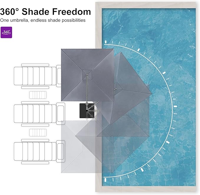 PURPLE LEAF 9 FT Outdoor Umbrella - Image 5