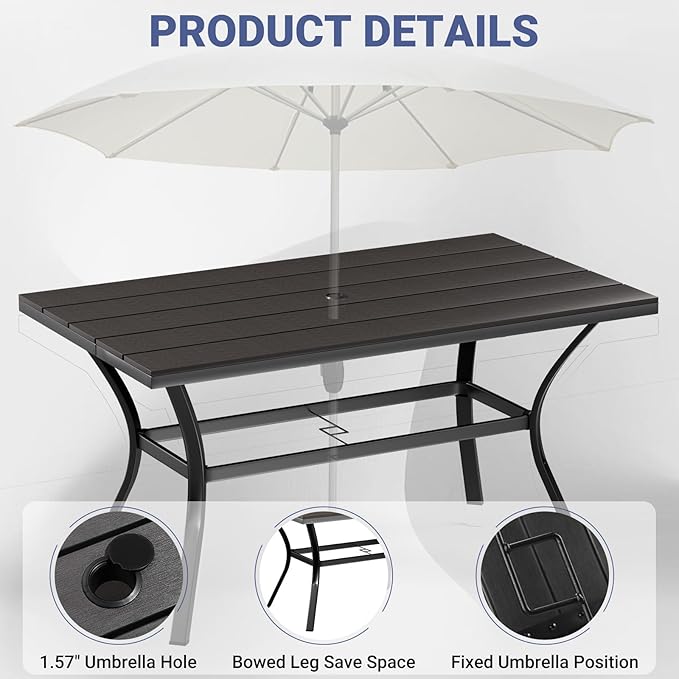 LEVELEVE 7 Piece Outdoor Patio Dining Set - Image 3